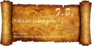 Tóbiás Domonkos névjegykártya